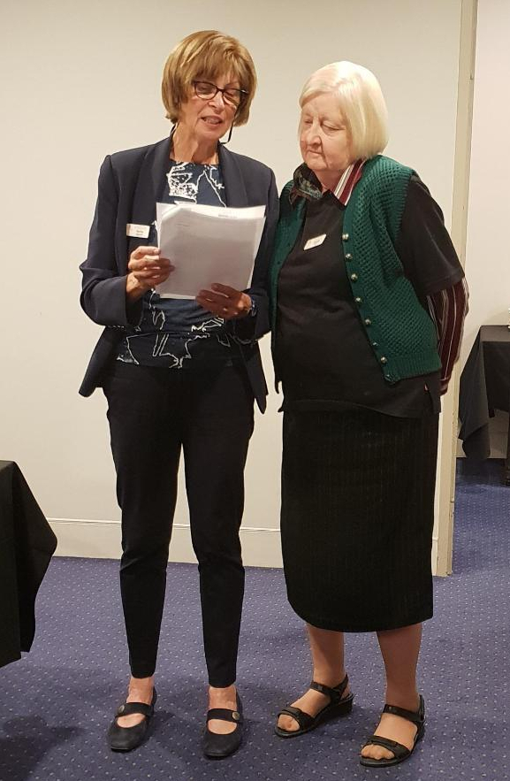 Kerrie swearing in Joanna as incoming president