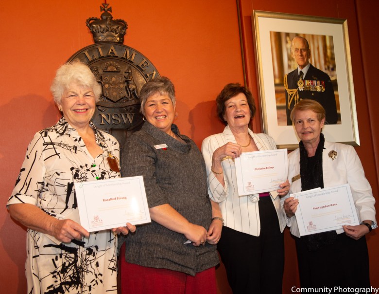 Ros Strong, Karen Tromp, Christine Biship. Fran Lyndon-Ross